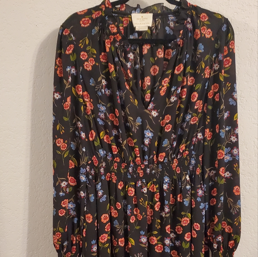 Black floral Kate Spade dress